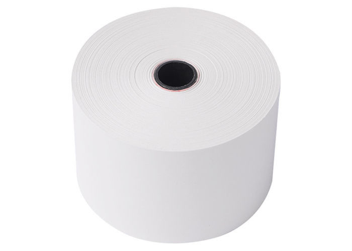 Plastik Çekirdek 3 İnç Saf Odun Hamuru 57mm X 40mm Baskılı Termal Kağıt Ruloları